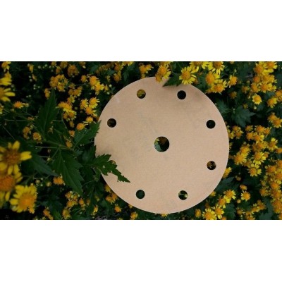 供应6寸带孔背绒砂纸 直径150mm气动磨片